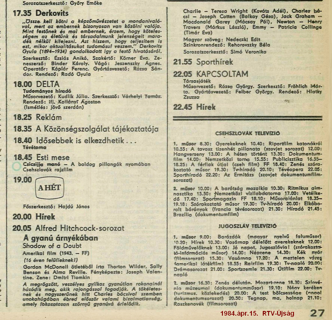 RTV: 1984: A gyan� �rny�k�ban