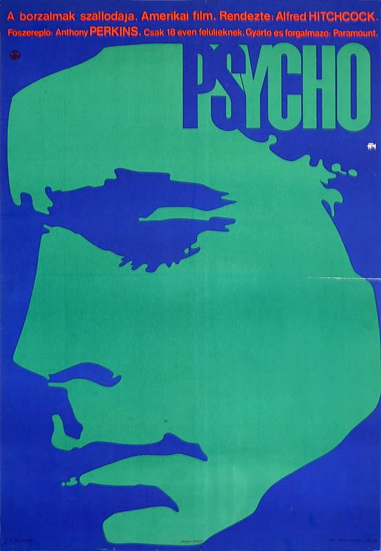 Psycho 1960 magyar plak�t